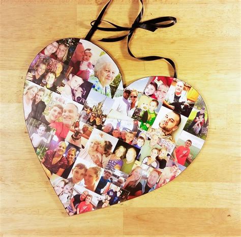 18 Inch Custom Photo Collage Heart Shape Photo Collage | Etsy | Heart shaped photo collage ...