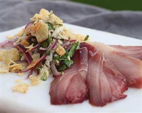 Lime Cured Hamachi with Kohlrabi Slaw Recipe | SideChef