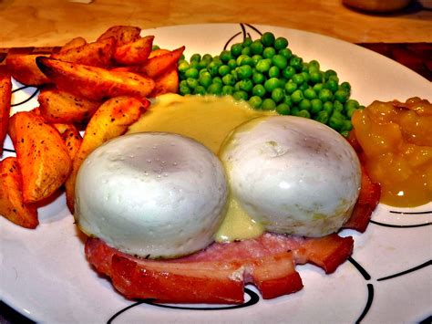 Gammon and Egg | Grilled gammon steak; poached eggs with cel… | Flickr