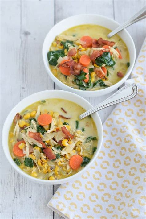 Creamy Chicken and Corn Soup with Bacon - Seasonal Cravings