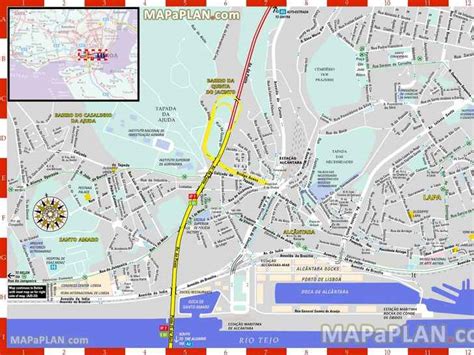 Lisbon maps - Top tourist attractions - Free, printable city street map ...