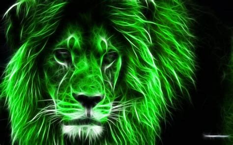 Download 3d Neon Green Lion Wallpaper | Wallpapers.com | Lion wallpaper ...