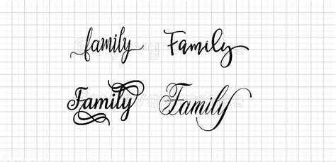 Family Svg's Set of 4 the Word Family in 4 Different Fonts Family Set 1 - Etsy Canada