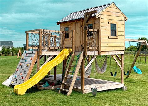 Playground Playhouse Plans for Kids | 2 Sizes - 16x16 & 12x8 – Paul's ...