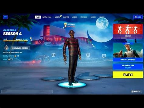 Freddy Krueger Skin in Fortnite.. - YouTube