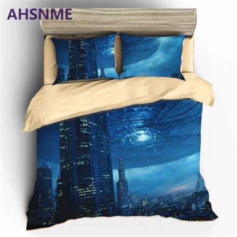 AHSNME HD 3D UFO Bedding Sets Sci Fi Space Themed Duvet Cover Set ...