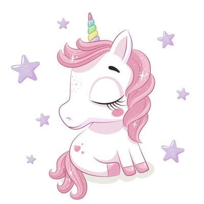 Cute baby unicorn character 1213393 - Download Free Vectors, Clipart ...