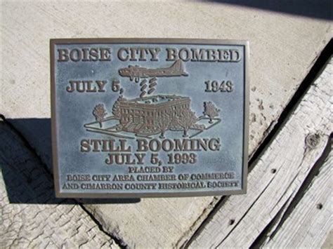 Boise City Bombing - 50 Years - Boise City, Oklahoma - Commercial Commemorations on Waymarking.com