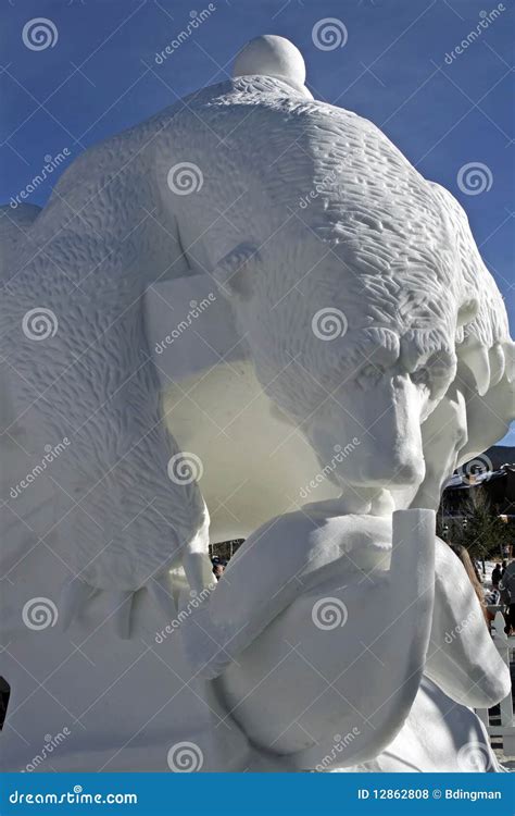 Breckenridge Snow Sculpture Competition Editorial Stock Photo - Image of riverfront, resort ...