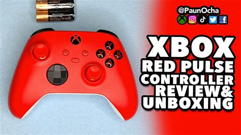 Xbox Pulse Red Controller Unboxing & Review - YouTube