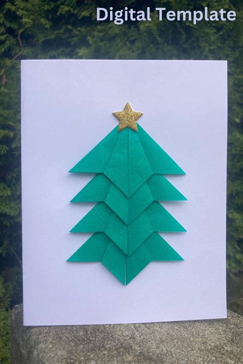 Digital Origami Christmas Tree Card Kit - Etsy