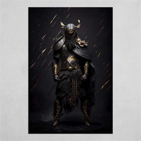 Fantasy Viking Kintsugi Warrior by Leon