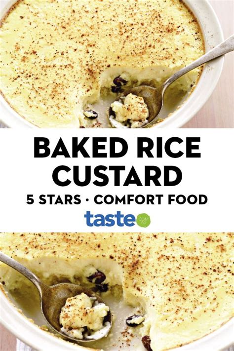 Traditional-style baked rice custard | Recipe | Rice custard, Sweet recipes, No cook desserts