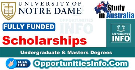 Notre Dame University Scholarships 2024 in Australia [Funded]