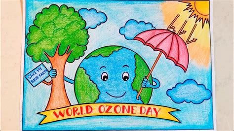 World Ozone Day Drawing Easy | World Ozone Day Poster | Ozone Day ...