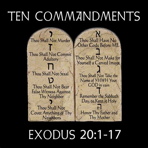 Exodus 20:1-17 the 10 Commandments Bible Scripture Gods Laws Graphic Design Sublimation ...