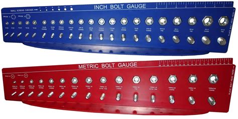 Bolt and Nut Gauges Check a Thread Size Fastener Standard SAE Inch ...