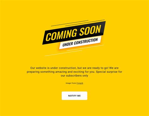 Under construction block Website Template