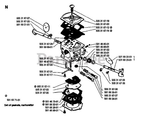 Husqvarna 61 - Husqvarna Chainsaw (1984-10) Carburetor Parts (Walbro) Parts Lookup with Diagrams ...