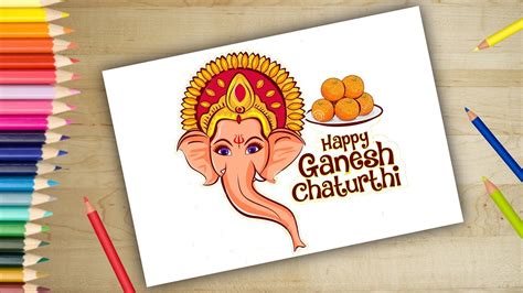 Colour Drawing Of Ganesha Ganesh Chaturthi Special Draw Cute Bal ...