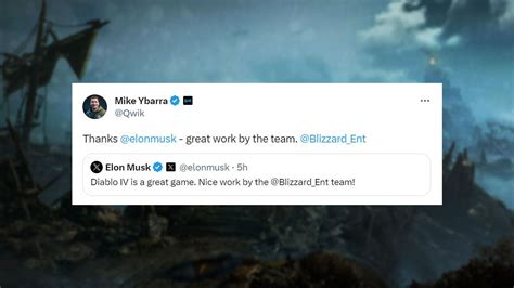 Elon Musk calls Diablo 4 “a great game,” Blizzard responds, again