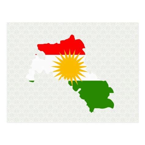 Kurdistan Flag Map full size Postcard Personalized Custom, Personalised ...