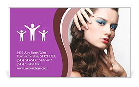 Creative Braid Hairdo: Stunning Portrait Of Beautiful Brunette Hairstyle Business Card Template ...