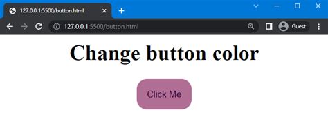 How to Change Button Color on Click in CSS