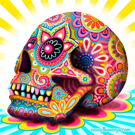 Day of the Dead Art: A Gallery of Colorful Skull Art Celebrating Dia de ...