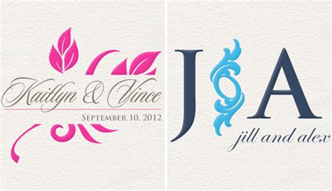 Event Logo House : custom wedding monograms and logos