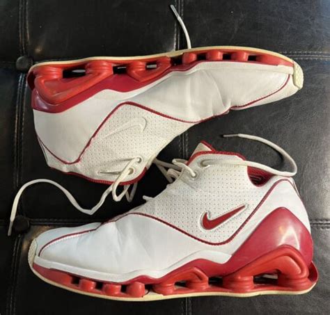 Vtg 02' Vince Carter Nike Shox VC 2 White Red Silver 305078-161 size 15 ...