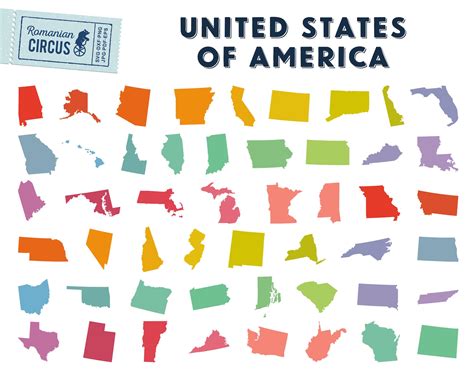 7 Best Images Of Printable Of Usa States Shapes Map W - vrogue.co