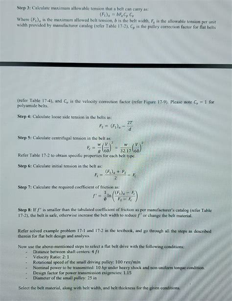 Solved Problem #1: Design of Flat-belt Drives The figure | Chegg.com