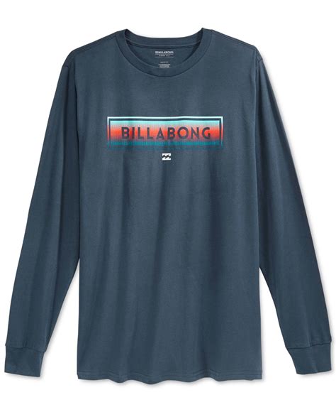 Lyst - Billabong United Graphic-print Logo Long-sleeve T-shirt in Blue for Men