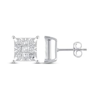 Diamond Stud Earrings 3/4 ct tw 10K White Gold | Kay