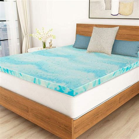 POLAR SLEEP Mattress Topper King Size 3 inch Thick | Swirl Design Memory Foam Gel Mattress ...