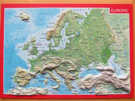 3D map of Europe | Europe map, Map, Denmark map