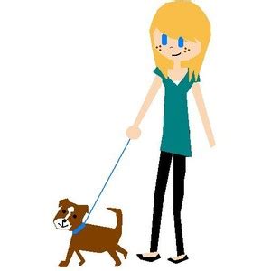 Girl Walking Dog - ClipArt Best