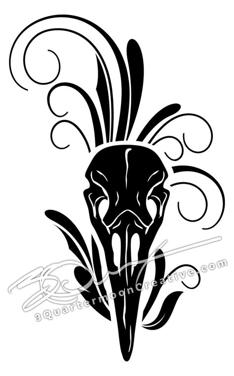 Raven Skull sticker, Raven Decal, Car Sticker, Car Decal, Vinyl Decals, Raven Art, Raven Lover ...