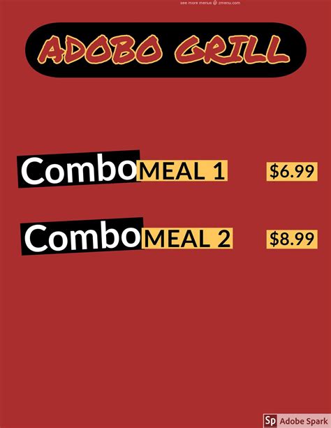 Menu at Adobo Grill fast food, Mississauga