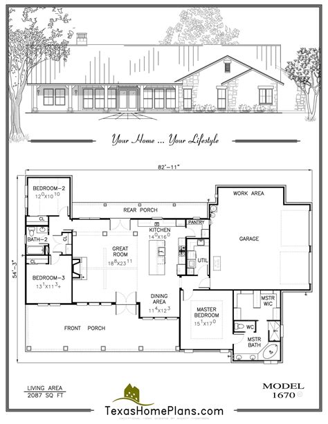 texas home plans - TEXAS RANCH- HOMES - Page 80-81 | Texas ranch homes ...