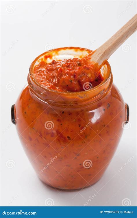 Homemade Ajvar stock image. Image of food, chili, colorful - 22995959