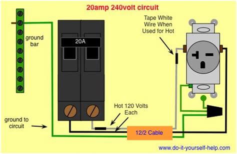 How to wire a 20 amp 240 volt circuit breaker | Electrical wiring, Electrical wiring diagram ...