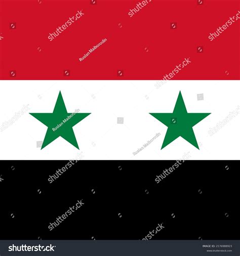 Syria Flag Official Colors Vector Illustration Stock Vector (Royalty ...