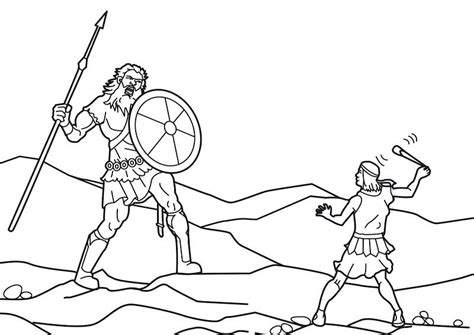 David and Goliath Coloring Pages - Best Coloring Pages For Kids