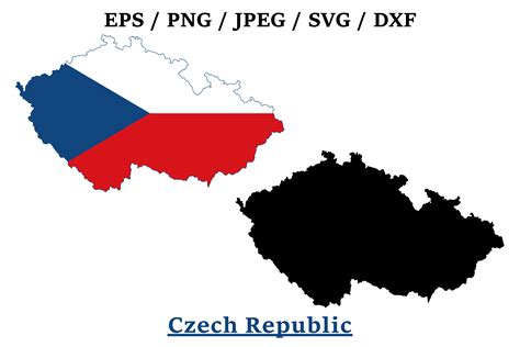 The Czech Republic National Flag Map Graphic by terrabismail · Creative ...