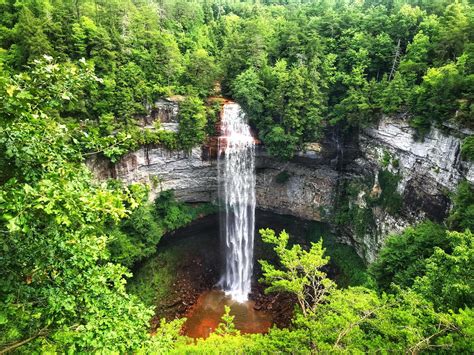 Fall Creek Falls Overlook, Fall Creek Falls State Park, Tennessee, USA ...