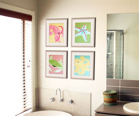 Bathroom art bathroom prints. Kids bathroom children art.