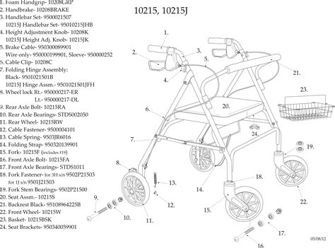 Rollator Parts List