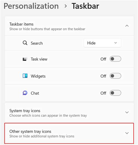 How to show all icons in the system tray on Windows 11